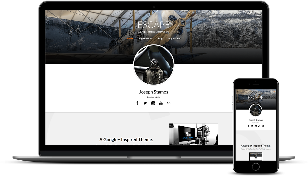 Escape Weebly Profile Theme
