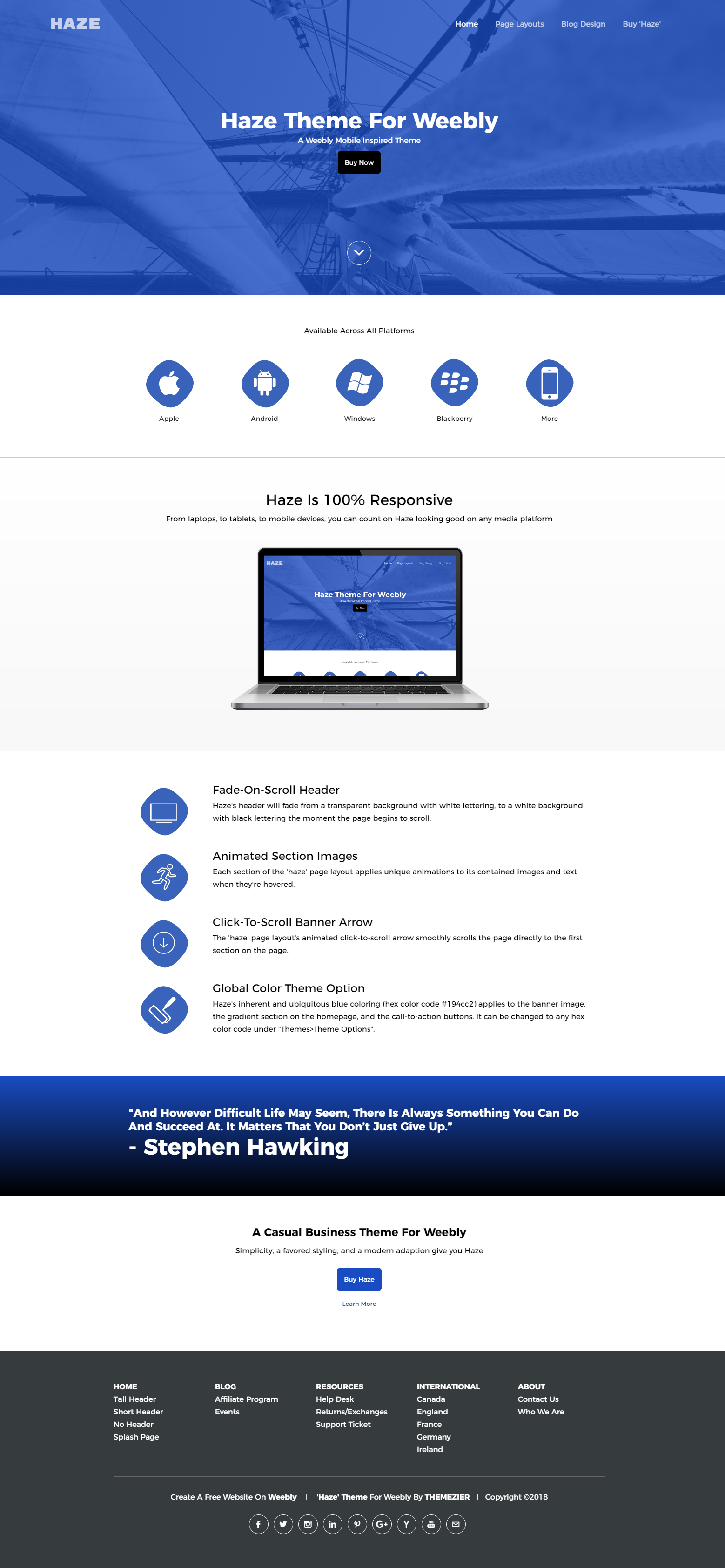 Haze Weebly Business Theme