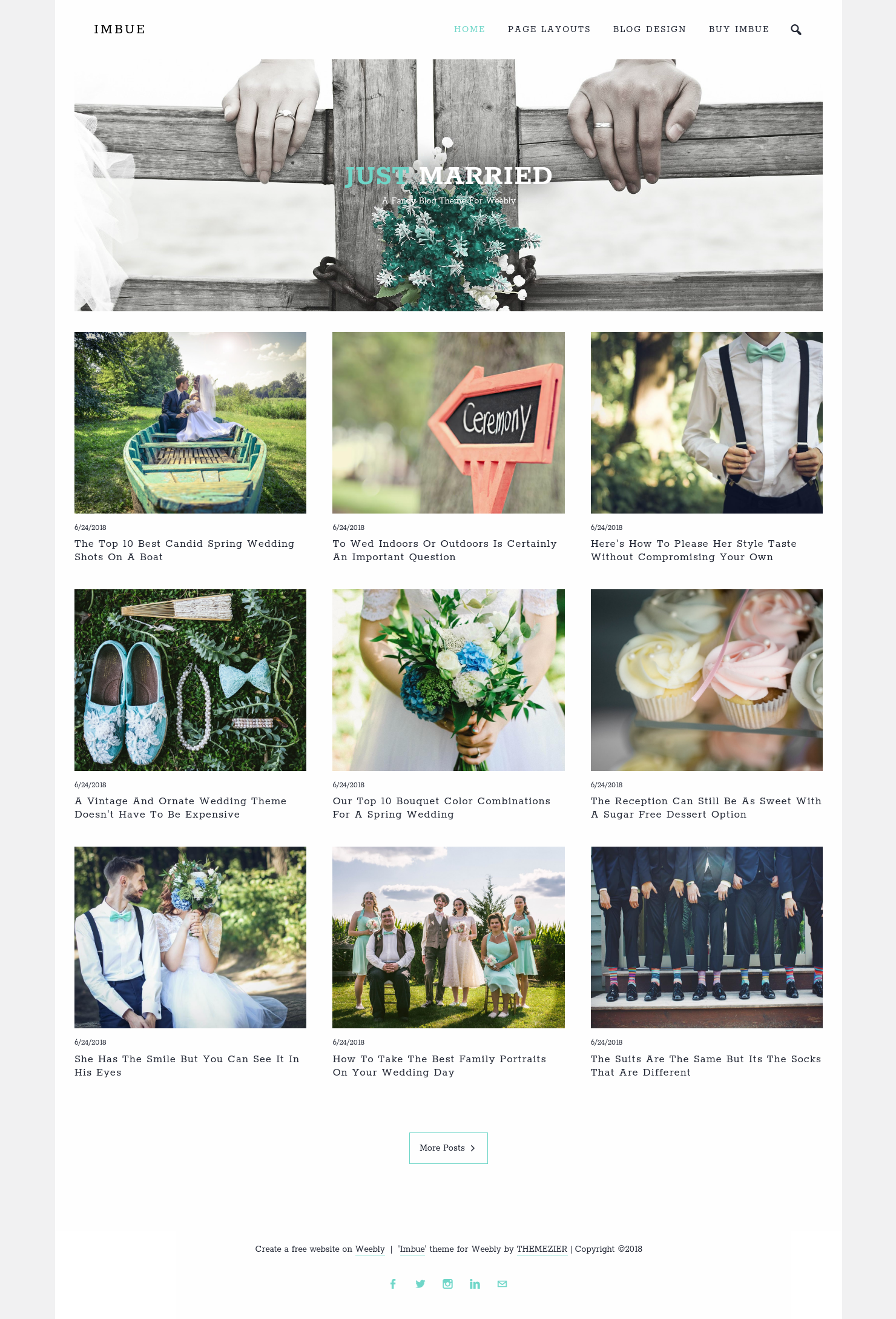 Imbue Weebly Blog Theme