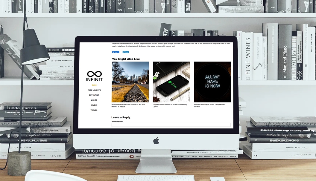 Infinit Weebly Portfolio Theme Recommended Content Widget
