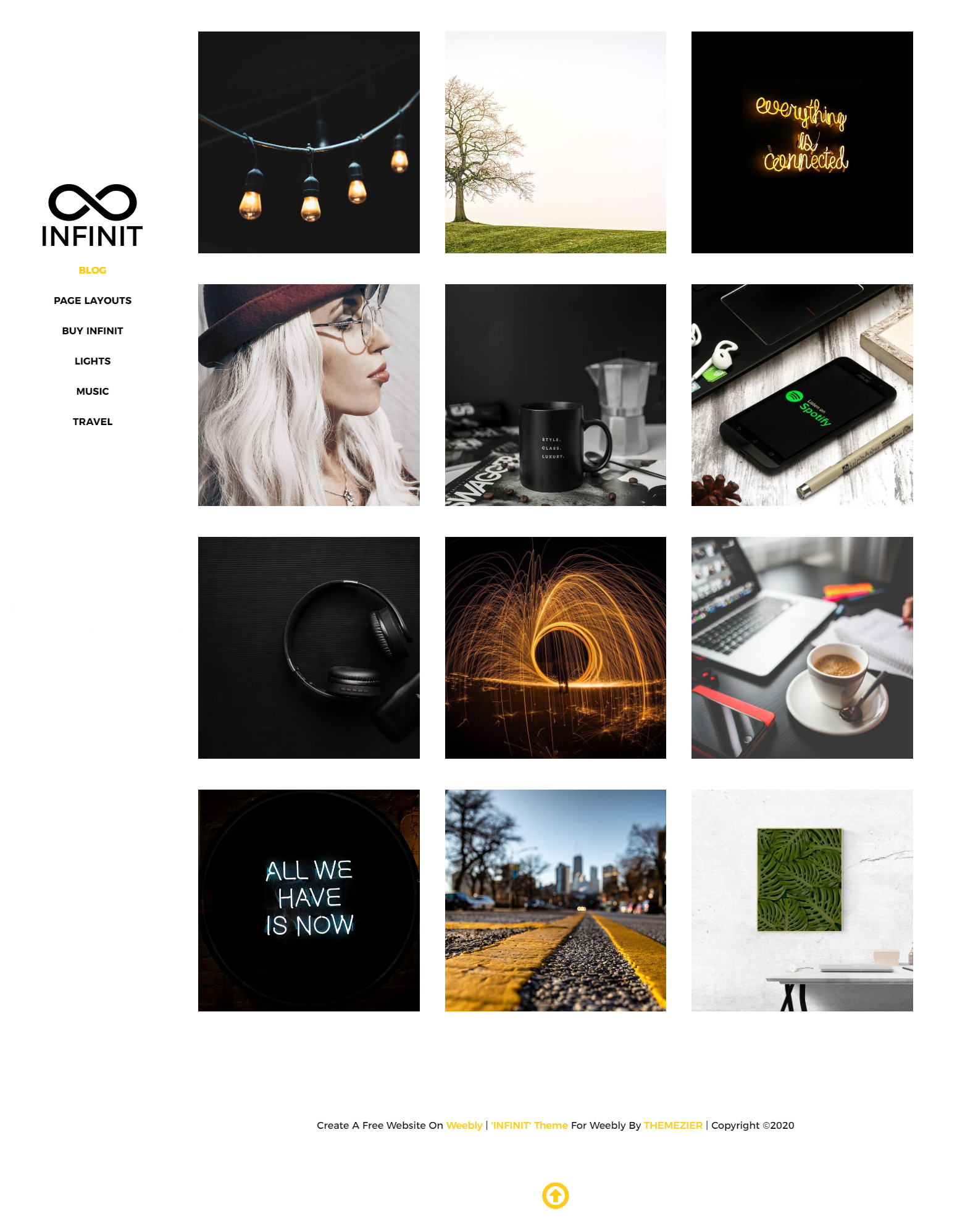 Infinit Weebly Portfolio Theme