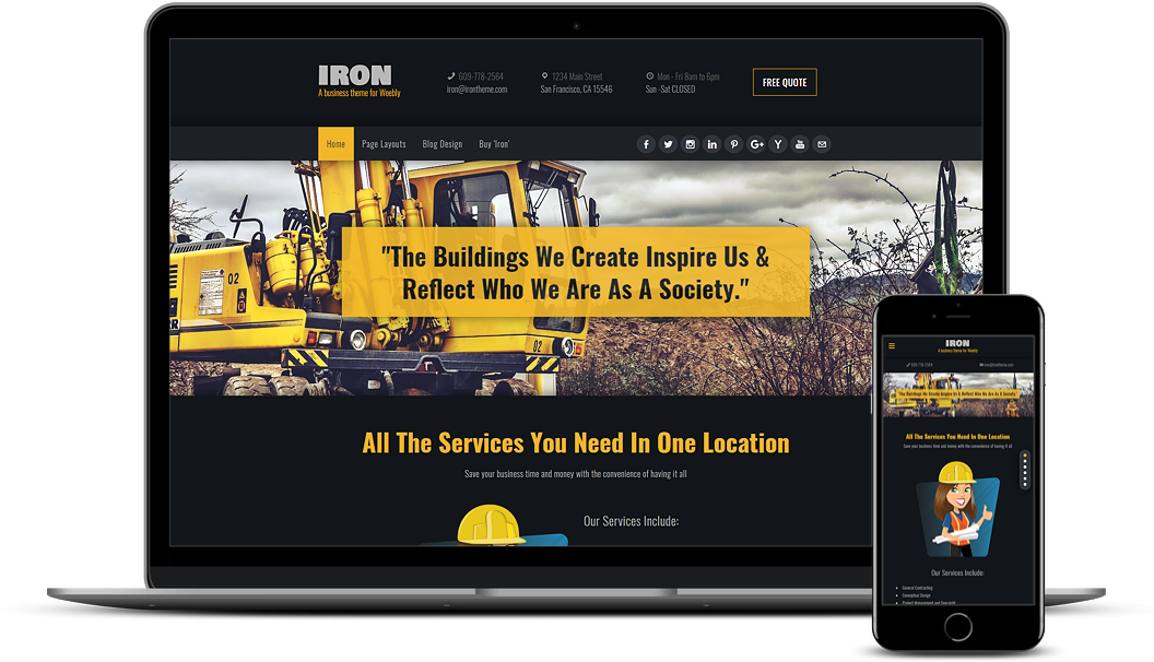 Iron Weebly Business Theme